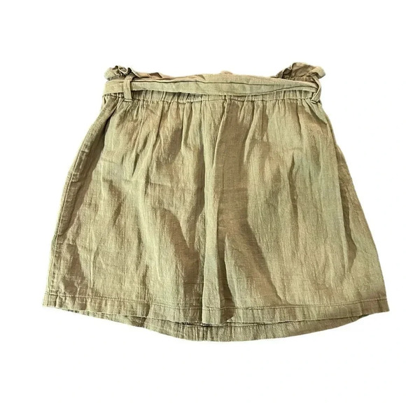Shein Olive Green Button Front Paper Bag Skirt Large - Picture 4 of 4